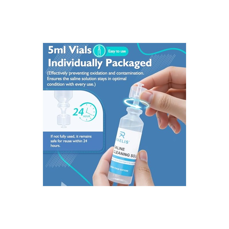 Saline Solution, 300ml /10.56 FL OZ Normal Solution for Multiple
