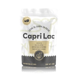 CAPRI LAC | – Leche en polvo natural 250g Leche de cabra | alto contenido en proteína Minerales y Vitaminas y Aminoácidos | fácil digestión | Sin gluten Sin azucar Keto | Leche baja en lactosa