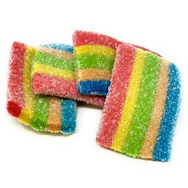 Dulcefina chocolate and Sweets, Sour Rainbow Belt Bites (2.200 Lbs)