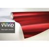 Red Satin Chrome Car Wrap Stretch Conform Cast Vinyl DIY