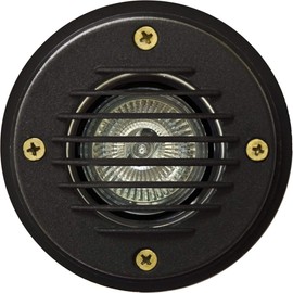 Dabmar LV300-B-SLV Well Light with Grill, 20W 12V Mr16 with PVC, Black Finish