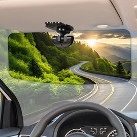 LJYGOVE Sun Visor Extender for Car, Polarized Car Visor Extender Sun Blocker, Easy to Instal, Universal Attachment for Sun Visor Protects from Glare, Snow Blindness, UV Rays