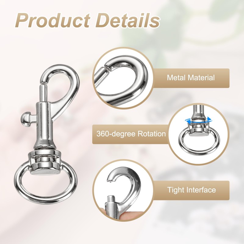 PATIKIL 4Pcs Swivel Eye Bolt Snap Hooks One End Flag
