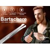 Curved Hair Mustache Scissors Beard Scissors – 9 Cm – Stainless Steel – Straight Cut Top