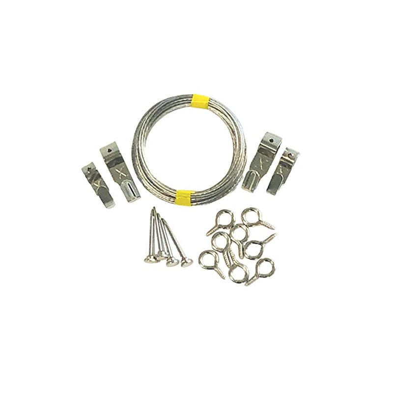 X-Hooks Silver Nickel Picture Hanging Kit - Hooks, Wire &