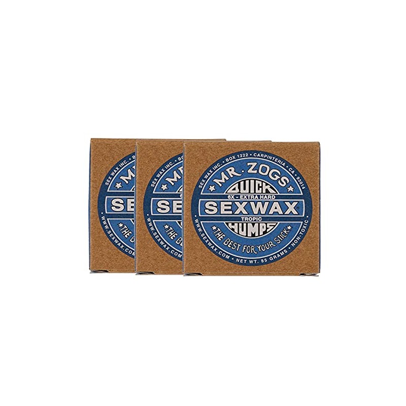 SEXWAX Wax Surfing Quick Humps 6X Blue Label Set of