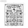 LIGHTINHOME Funny Toilet Rules Shower Curtain 72Wx72H Inches Black White