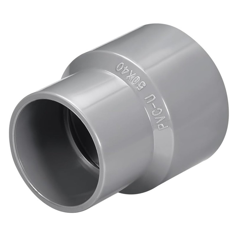TOP-VIGOR 5Pcs PVC DWV Reducing Coupling, 40mm x 50mm Socket