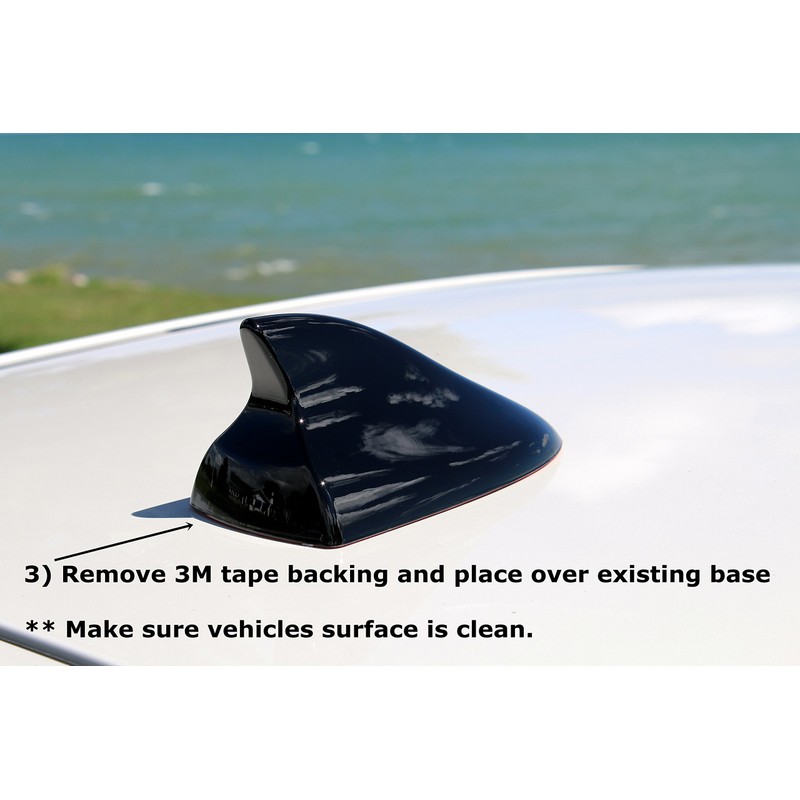 AntennaMastsRus - Functional Silver Shark Fin Antenna is Compatible with