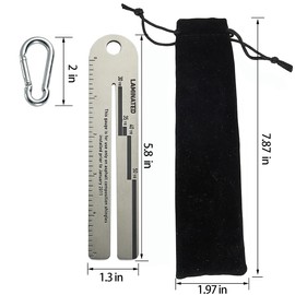 4/09 Shingle Gauge Tool, Shingle Gauge with Carabiner, Roof Shingles Measuring Tool, Roofing Tools and Equipment，Engineering Shingle Gauge Tool，Measures and Analyze The Thickness of Shingle