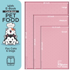 PetHappily Dog Food Mat - Raised Edges Dogs Mat for Food and Water Prevent Spill, Waterproof Cat Food Mats Protect Floors, Easy Clean Dog Bowl Mats for Food and Water, Silicone Pet Food Tray