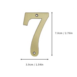 1Pcs 3Inch Metal House Numbers with M2 Screws Solid Zinc Alloy Mailbox Numbers for Outside, 3D Address Numbers for House, Apartment, Office, Hotel Room, Mailbox Signs,Bronze No.7