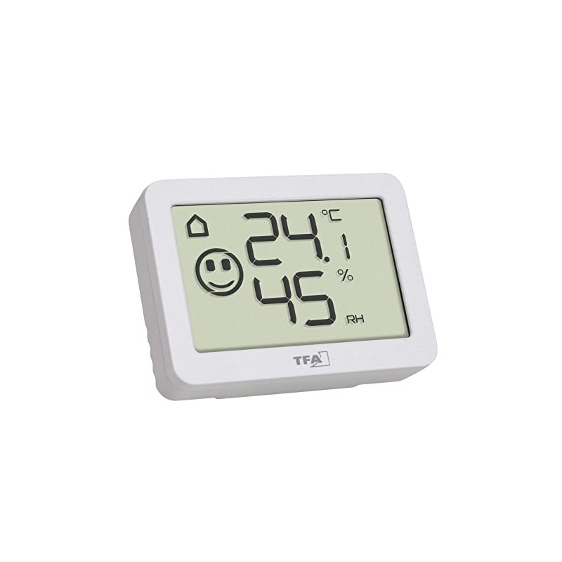 TFA Dostmann Mini Digital Hygrometer, 30.5055.02, Indoor Temperature and Humidity,