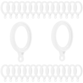 30 PCS Plastic Curtain Rings (White)