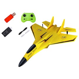 Amagogo High-Speed 2CH Remote Control RC Plane for Beginners - Blue, 25x21cm (b320-yellow)