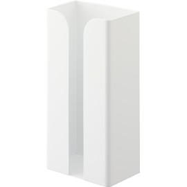 Yamazaki 3773 Magnetic Plastic Bag & Kitchen Paper Holder, White, Approx. W 5.1 x D 3.3 x H 10.2 inches (13 x 8.3 x 26 cm), Tower Tower, Tissue Case, Plastic Bag Holder, Easy Installation,