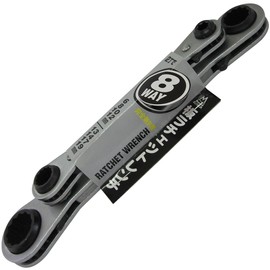 EIGER TOOL 8-Way Plate Ratchet Wrench 6 x 8 x 10 x 12 x 13 x 14 x 17 x 19 F-4