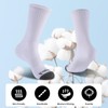 Mens 100% Cotton Moisture Wicking Cushioned Crew Socks, Athletic Performance