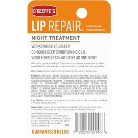 O'Keeffe's Lip Repair Night Treatment Lip Balm .25oz Jar
