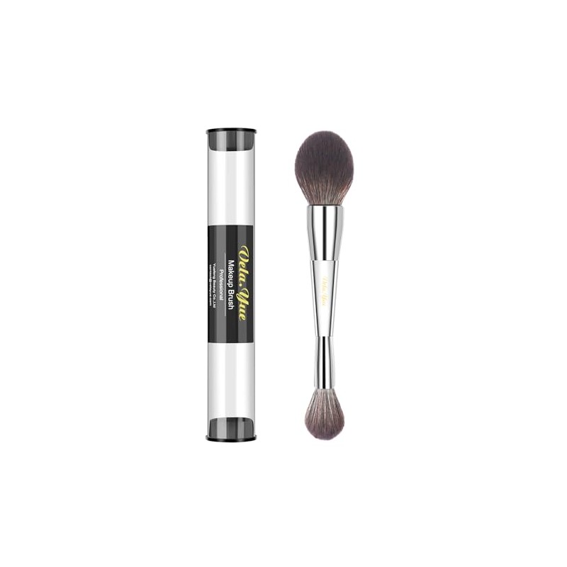 Vela.Yue Brocha de Doble Punta para Polvos Bronceadores