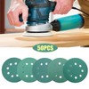 Zreneyfex 5 Inch 8 Hole Sanding Discs, Green Round Hook