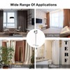 TOP-VIGOR Ceiling-Mount Bracket 25mm Dia, 300mm Height Wardrobe Pipe Bracket