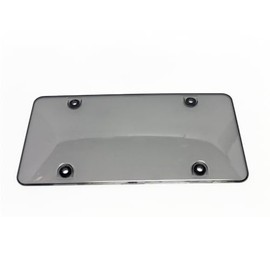 Racingbees Car Concave License Plate Cover Multi Color (1 Set of 2 Pcs, Smoke)