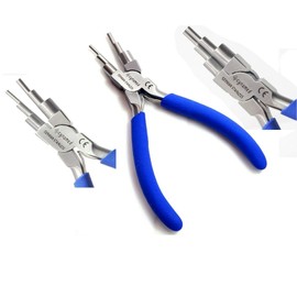 Cynamed German Stainless- 6 in 1 Bail Making Pliers Wire Looping Forming Pliers with Non-Slip Comfort Grip Handle for 2mm to 9mm Loops and Jump Rings-Heavy Duty