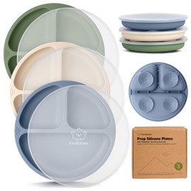 KeaBabies - Placas de succión con tapas para bebé, 3 unidades