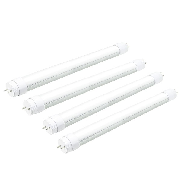 WYZM 4PCS F15T8 LED Tube Light,120V,7W,18" Length,5500K Daylight White,Rotatable End Caps,Frosted Cover,F15T8 Led Replacement,18 Inch Led Tube Light