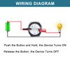 DMWD 2pcs 12mm Super Short Metal Momentary Push Button Switch