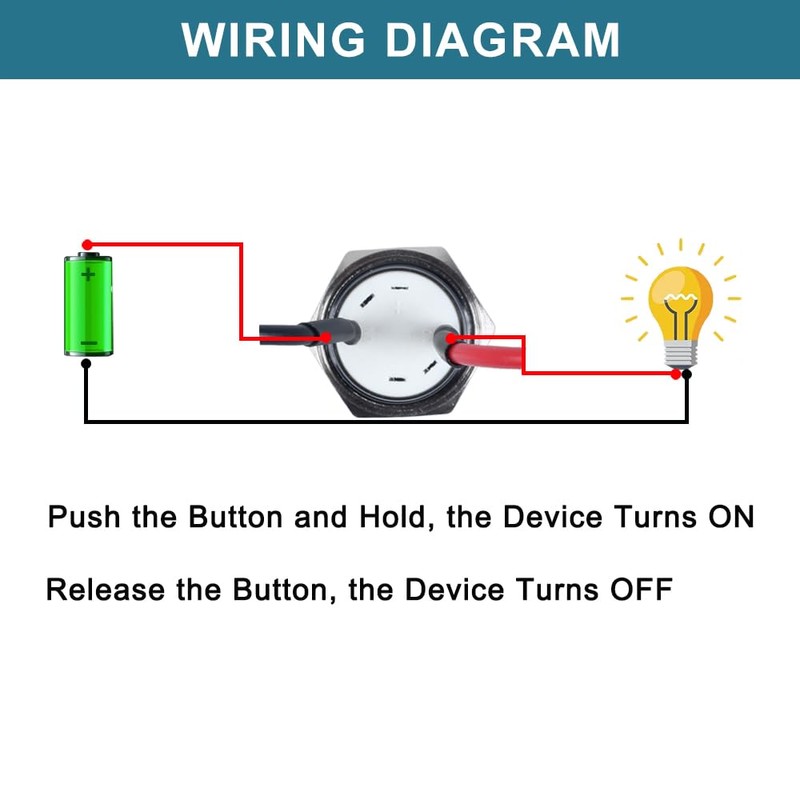 DMWD 2pcs 12mm Super Short Metal Momentary Push Button Switch