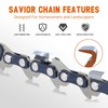 Savior 3-Pack Chainsaw Chain for 16 Inch Bar, 55 Links,