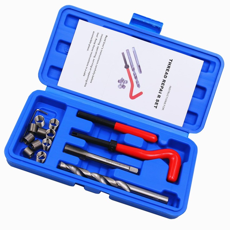 BestsQ Metric Thread Repair Kit M10 x 1.0MM Compatible Hand