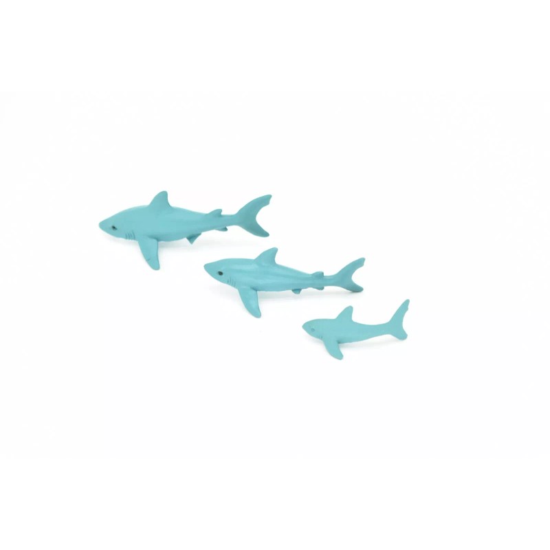 K&M Great white Shark Set of Three Realistic Toy Model