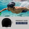 Dizokizo Extra Large Silicone Swim Cap for Long Hair, High