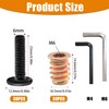 Taiss 30 Sets M6x25 Furniture Screw M6x15 Threaded Inserts for