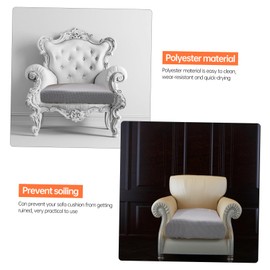 Alipis Versatile Lounge Seat Cover Sofa Seat Cover Cushion Sleeve for Sofa Decor Grey Plaid Velvet Machine Washable Couch Pillow Case