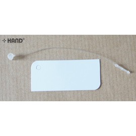 Plain White Small Paper Tags with Nylon Lock String - Appx 500 pcs