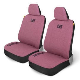 CAT CozyBlend Car Seat Covers, Burgundy Heather - Premium Jersey Fabric Seat Covers for Cars Trucks SUV, Breathable Cotton Car Seat Covers Front Seats Only, Universal Fit Automotive Interior Covers
