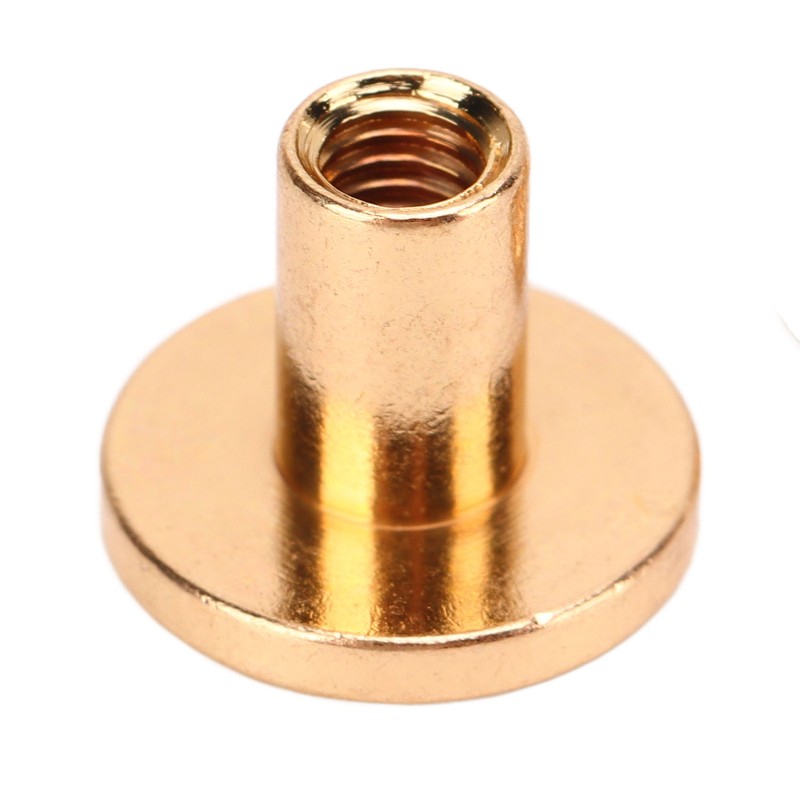 200 Set Chicago Screws Set 9.5x8mm Hard Thick Brass Uniform