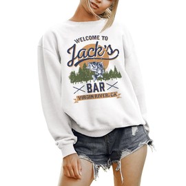 TeesAndTankYou Welcome to Jack's Bar Sweatshirt Unisex 2X-Large White