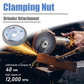 Mesee Quick Release Nut for Angle Grinder, 5/8"-11 Angle Grinder Locking Nut Replacement Parts Fast Clamping Flange Pressure Plate Angle Grinding Machine Fixing Attachment