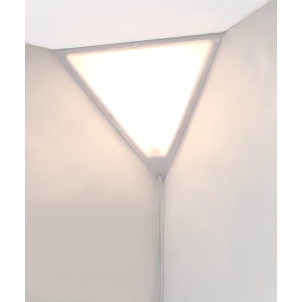 HomeConcept Original Beacon Triangle Corner Light, Plug-in 17' Cord, White
