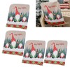4pcs Chair Covers Soft Elastic Stretch Santa Claus Pattern Dining