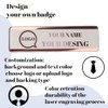 Insignias de etiquetas de nombre grabadas personalizadas: identificación personalizada con