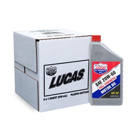 Lucas Oil 10054 Synthetic 20W-50 High Performance Motor Oil - 1 Quart (Pack of 6)