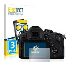 BROTECT Protective Glass for Panasonic Lumix DMC-FZ1000 (Pack of 3) Protective Film Tempered Glass [Extremely Scratch-Resistant 9H, Anti-Fingerprint, Ultra Transparent]