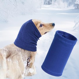 Norhogo Dog Snood Ear Protector Soft Pet, Dog Snood for Dog Neck and Ears Warmer Pet for Anti-Shock Dog Collar, Soothing Thunder Dog Earmuffs (Blue M)