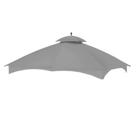 Garden Winds Replacement Canopy for The Massillon Biscayne Gazebo - Riplock 350 - Slate Gray